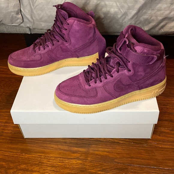Air Force 1 High WB GS 'Bordeaux - Picture 1 of 5